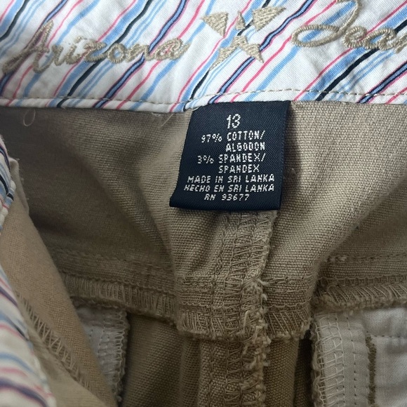 Arizona Jean Company Tan Chinos Cotton Blend Khaki Pants 13 Casual Granola - Picture 3 of 6